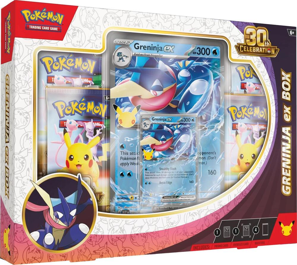 Pokémon 30th Celebration Greninja ex Box — English edition